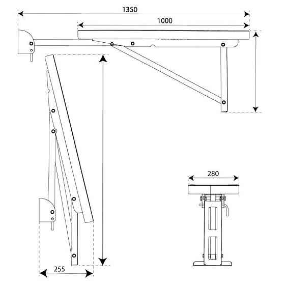 Прямая тренировочная скамья для упражнений PRO KSG010 K-Sport Киев