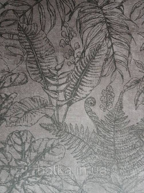 Шпалери флізелінові eco Decoprint Essentials EE22546 різні тропічні листя папороті монстери чорні Київ - фото 3