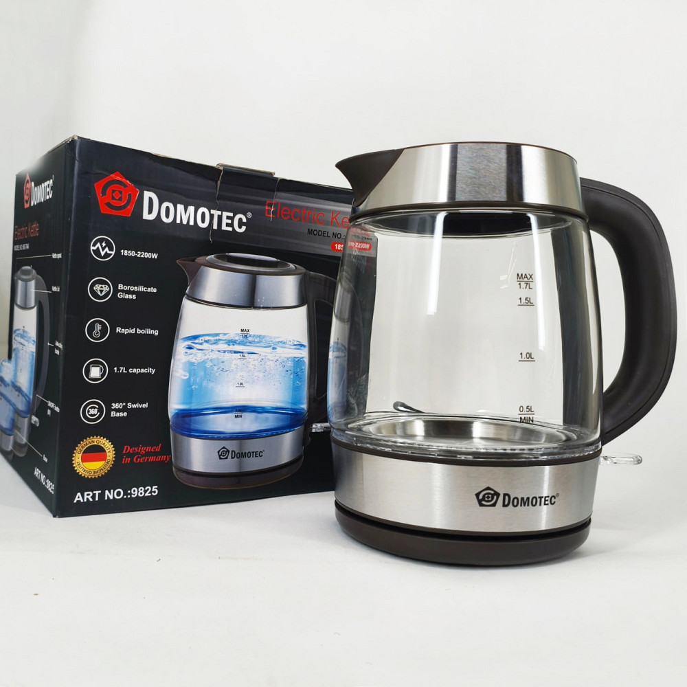 Электрочайник с индикатором включения Domotec MS-7946 1.7л 2200Вт, Мощный электрочайник электрический KD-85 Львов - изображение 7