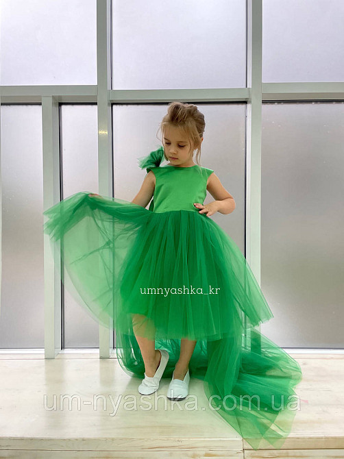 Зелене пишне плаття зі зйомним шлейфом Кривий Ріг - фото 4