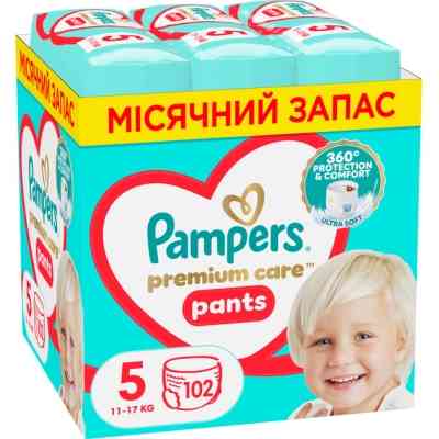 Підгузки Pampers Premium Care Pants Junior Розмір 5 (12-17 кг) 102 шт (8700216829380) Вінниця