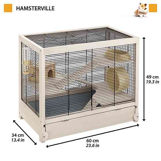 Дерев'яна клітка для хом'яків, щурів і гризунів Ferplast Hamsterville (Ферпласт Хамстервіл) Запоріжжя