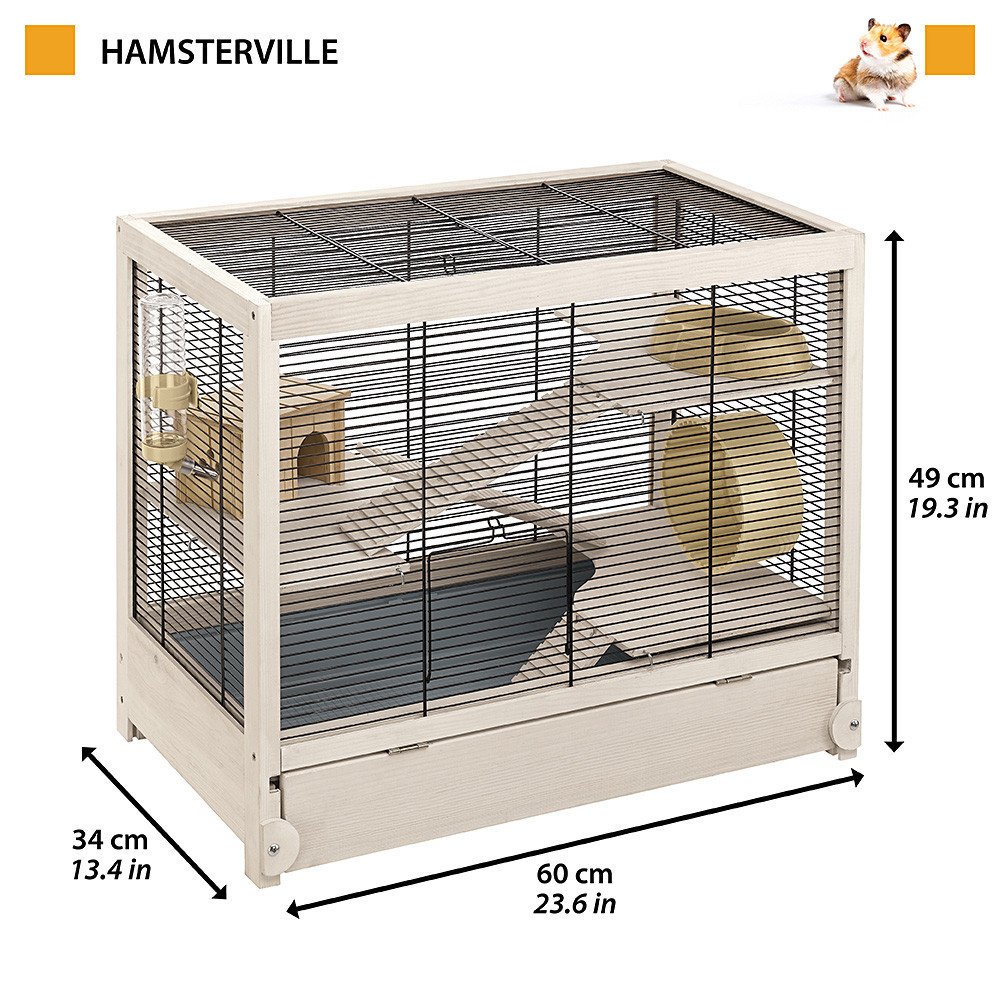 Дерев'яна клітка для хом'яків, щурів і гризунів Ferplast Hamsterville (Ферпласт Хамстервіл) Запоріжжя - фото 2
