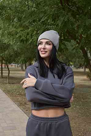 Женская шапка из ангоры Seo Серый Киев