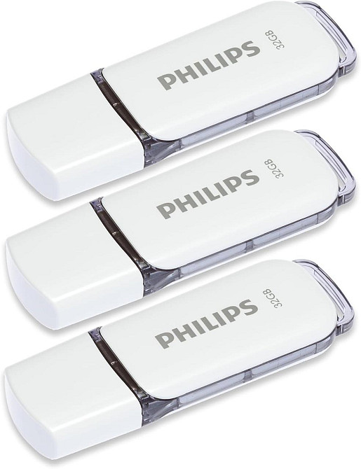 Флеш-накопитель Philips Snow 2.0 3×32GB бело-серый USB 2.0 чтение до 23MB/s портативный для хранения данных Киев - изображение 3