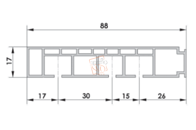 Посилений стельовий пластиковий карниз КСМ-3 Бровари