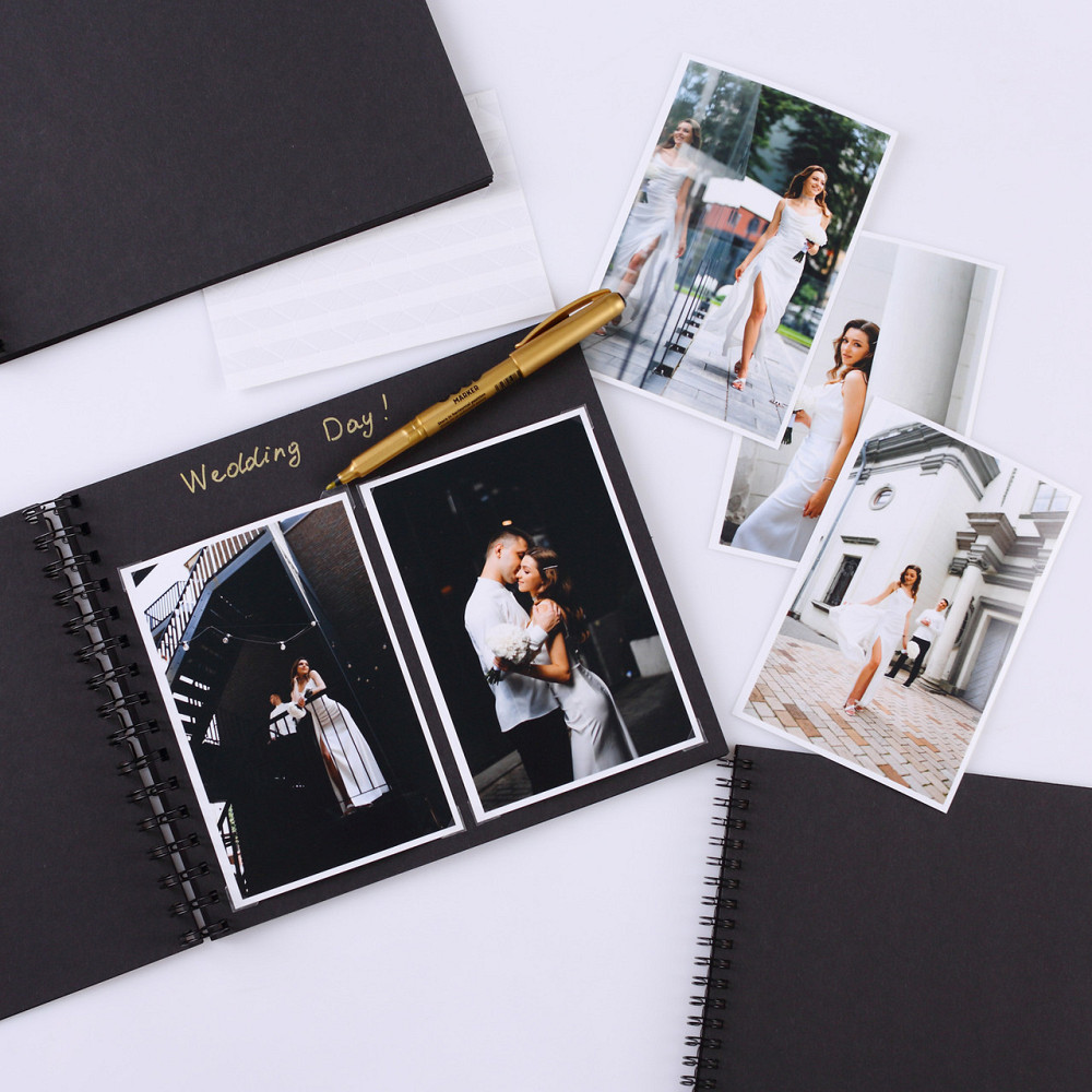 Альбом на пружині 23x25 см 50 сторінок + 2 маркери  Чорний Тернопіль - фото 10