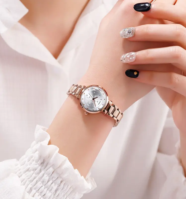 Годинники жіночі наручні Skmei 1411 Зіркове сяйво (Рожеве золото) Вінниця - фото 6