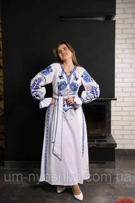 Жіноча вишита сукня на льоні Либідь Кривий Ріг - фото 3