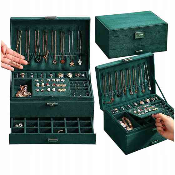 Шкатулка - футляр для хранения драгоценностей с ключом Soulima (21954) Нововолынск