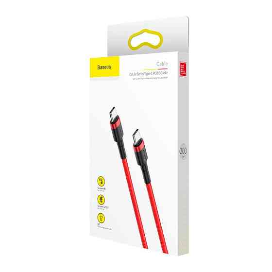 Кабель Baseus Cafule USB Cable Type-C-Type-C 3A 2m Red Одесса