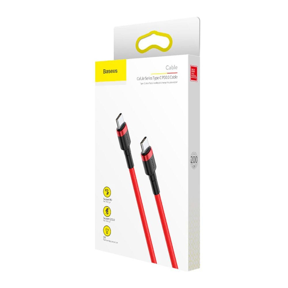 Кабель Baseus Cafule USB Cable Type-C-Type-C 3A 2m Red Одеса - фото 2