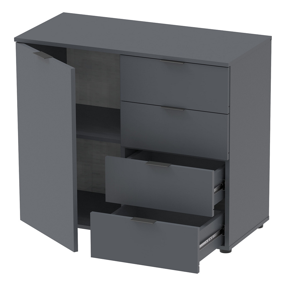Комод в гостиную Doros Рон 1 80х38х81 см Графит (DRS-011293) Днепр - изображение 4