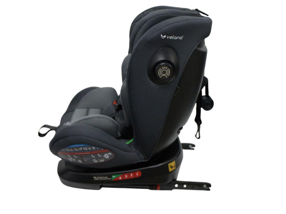 Автокресло VELANO Aura 360° i-Size 40–150 см, ISOFIX, grey Киев - изображение 4
