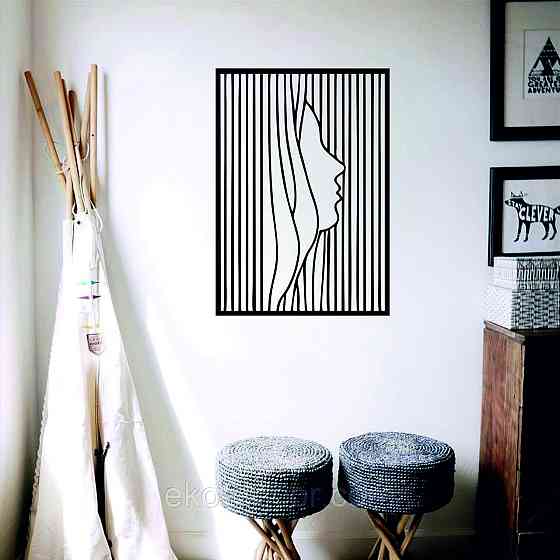 Декоративное настенное 3D Панно «Силуэт женщины», Декор на стену с объемом Киев