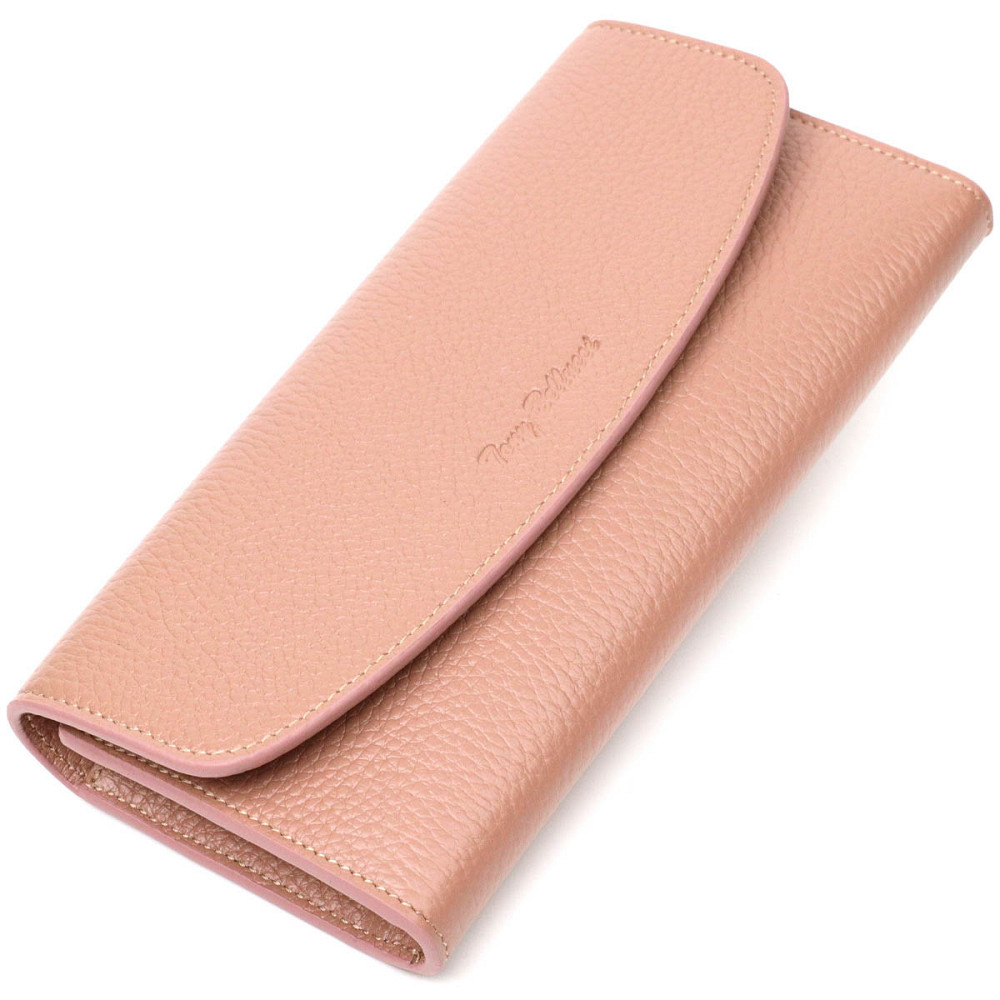 Відмінний жіночий гаманець з монетницею на блискавці з натуральної шкіри Tony Bellucci 21967 Пудровий Київ - фото 1