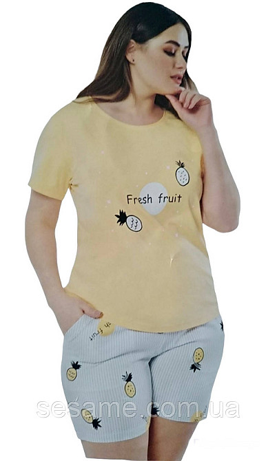 Піжама жіноча комплект для сну Двійка майка та шорти ТМ Rubina 3180 (Туреччина) Харків - фото 1