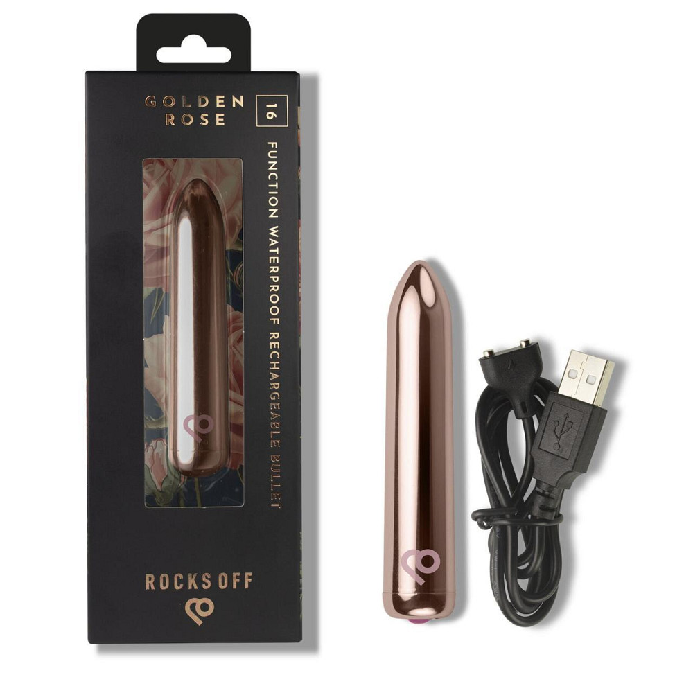 Віброкуля Rocks Off Bullet Golden Rose 16 Settings Sex Aura Київ - фото 9