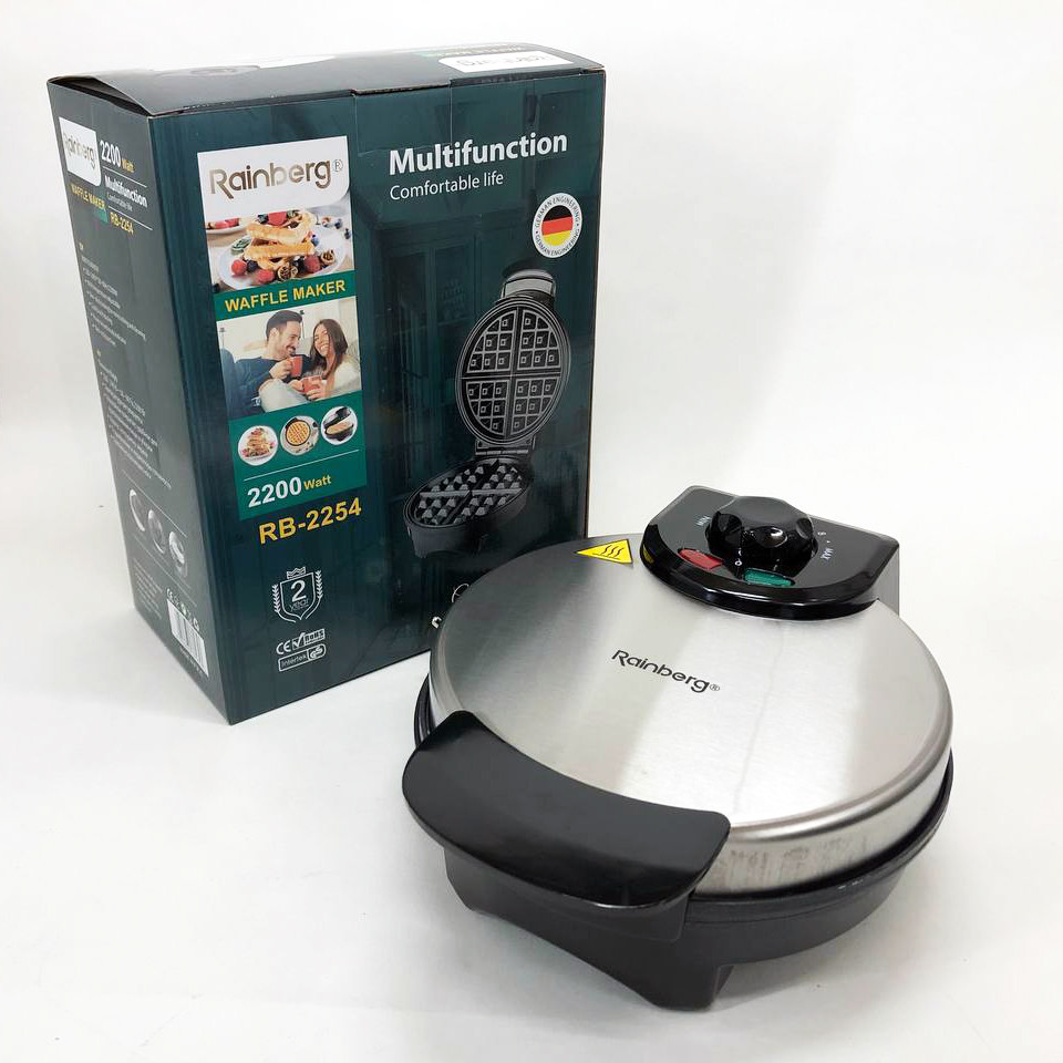 Мультипекарь вафельница Rainberg RB-2254 2200 Вт, Вафельница с антипригарным покрытием LB-84 Львов - изображение 2