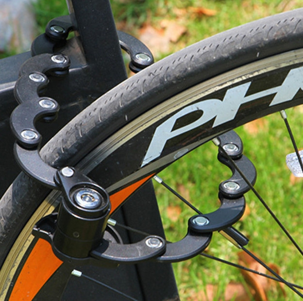 Складной противоугонный замок для велосипеда Bikight Стальная цепь Винница - изображение 4