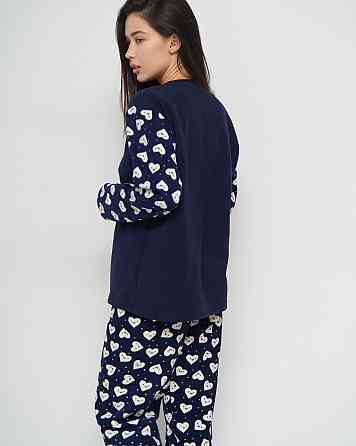 Женский теплый домашний костюм со штанами Флис - Сердечки Lady Secret 94115 M Киев