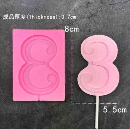 Молд силиконовый цифра 3 - размер молда 9,5*7см Киев