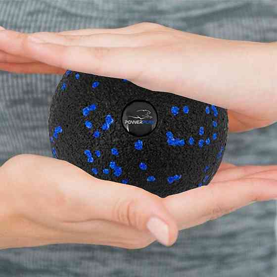 Масажний м'яч PowerPlay PP-4350 Epp Massage Ball (d8) Чорно/Синій Кам'янське