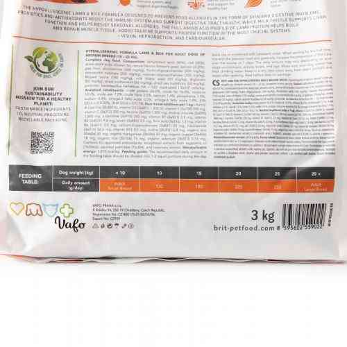 Корм сухой Brit Care Dog Hypoallergenic Adult Medium Breed для собак средних гипоаллергенных пород с ягненком 3 кг Киев