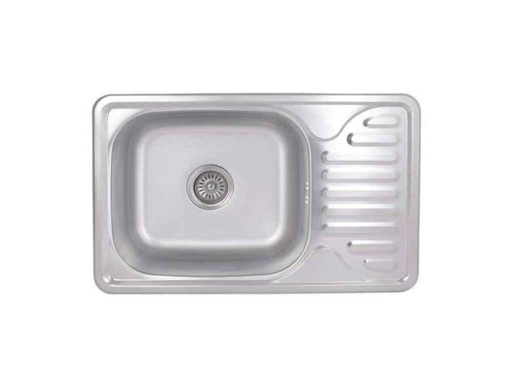 Мойка врезная 660х420х180мм 1 6642, Satin 0,8мм BRIN6642SAT08 ТМ Brinex Киев - изображение 1
