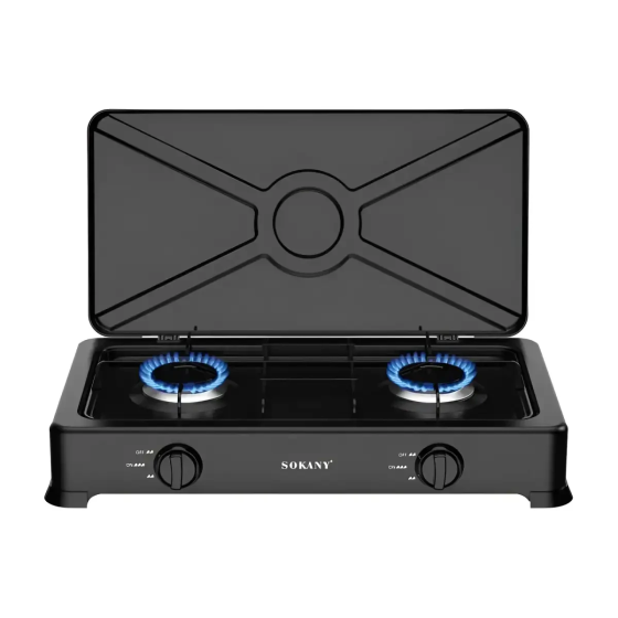 Газовая плита настольная на 2 конфорки мини газовая плита для дачи под баллон Sokany SK-07004 Киев