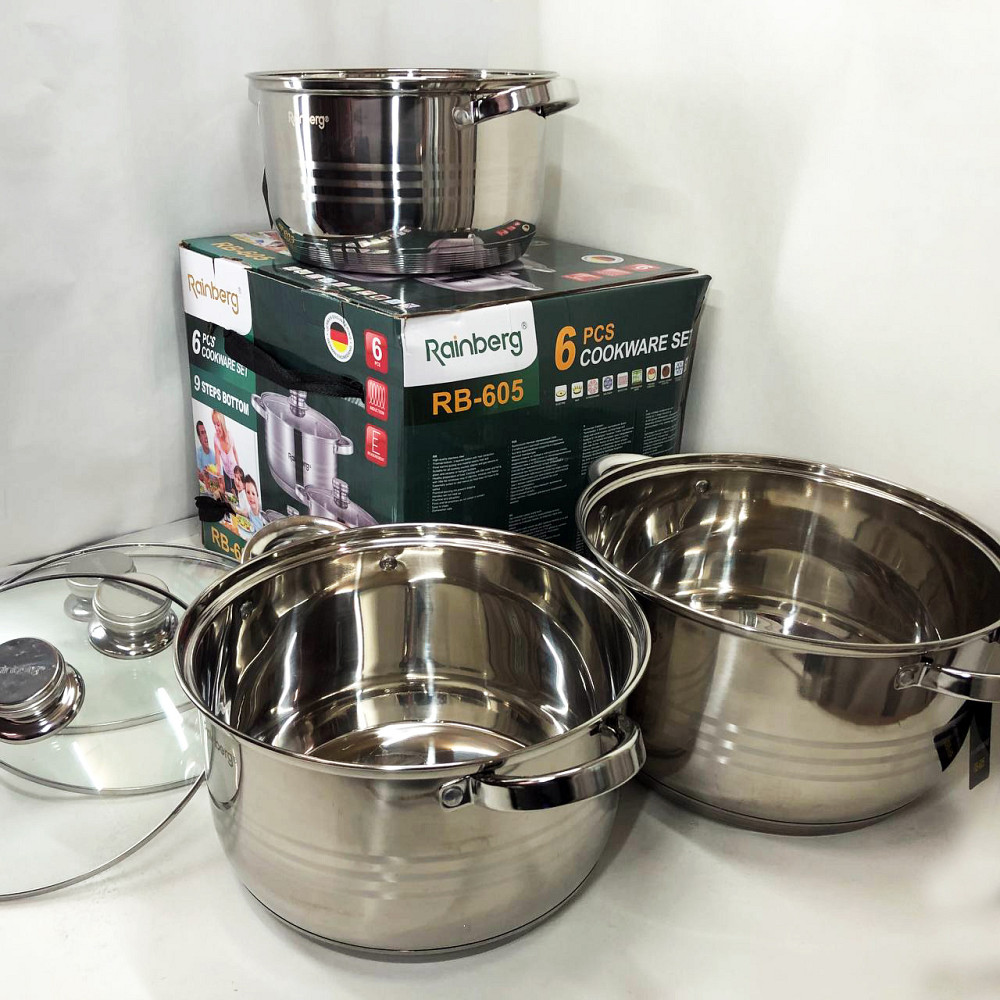 Набор кастрюль хорошего качевства Rainberg RB-605 8 шт, Набор кастрюль для электроплиты RD-25 Львов - изображение 8