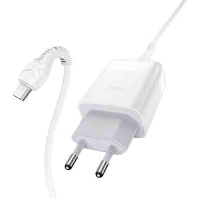 Зарядний пристрій HOCO C72Q Glorious USB QC3.0 + cable USB to Micro 5P 18W White (6931474732538) Вінниця