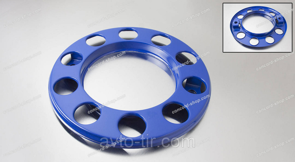 Ковпак колеса передній 22,5" корона 10 отворів, універсальний, синій, відкритий Луцьк - фото 1