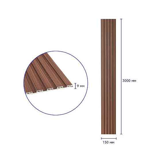 Рейка декоративна WPC стінова 3000х150х9мм Капучино SW-00001868 Київ