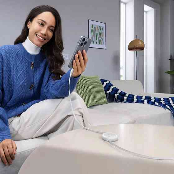 Кабель Baseus Free2Pull USB-C 60W, 1м, Лунный Белый Киев