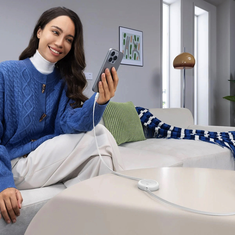 Кабель Baseus Free2Pull USB-C 60W, 1м, Лунный Белый Киев - изображение 3