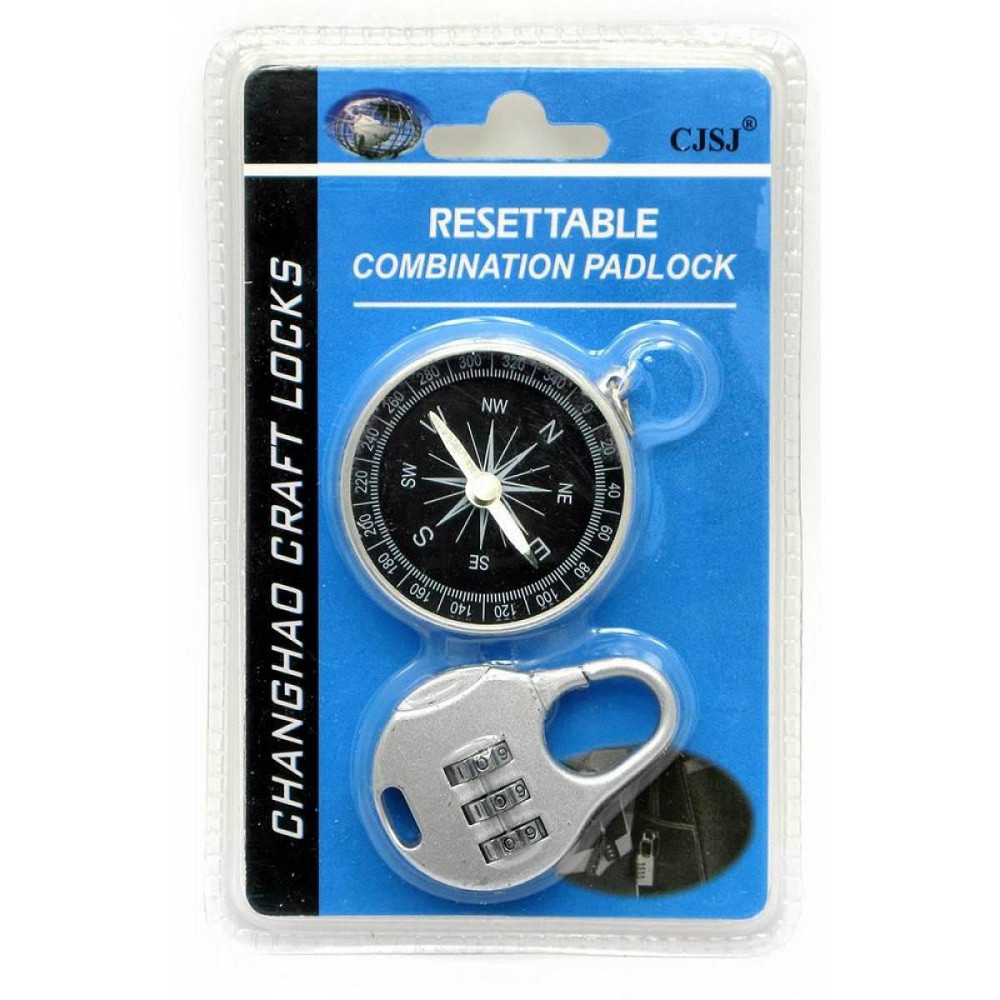 Компас кишеньковий з кодовим замком набір Київ - фото 1