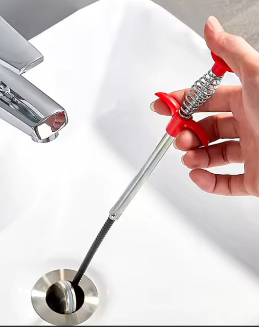 Трос с захватом для чистки труб 160 см серый Киев - изображение 4