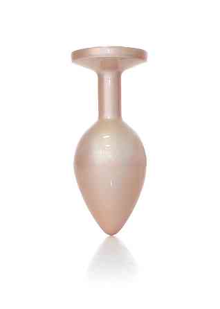Анальна металева пробка Plug-Jewellery  Pearl Gold PLUG- Clear M Sex Aura Київ