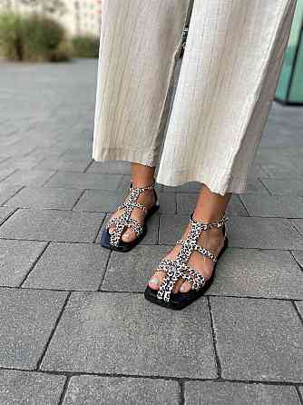 Notta bene Босоніжки жіночі леопардові Notta bene BS-0124 літні шкіряні / Зручне літнє взуття н Коломыя