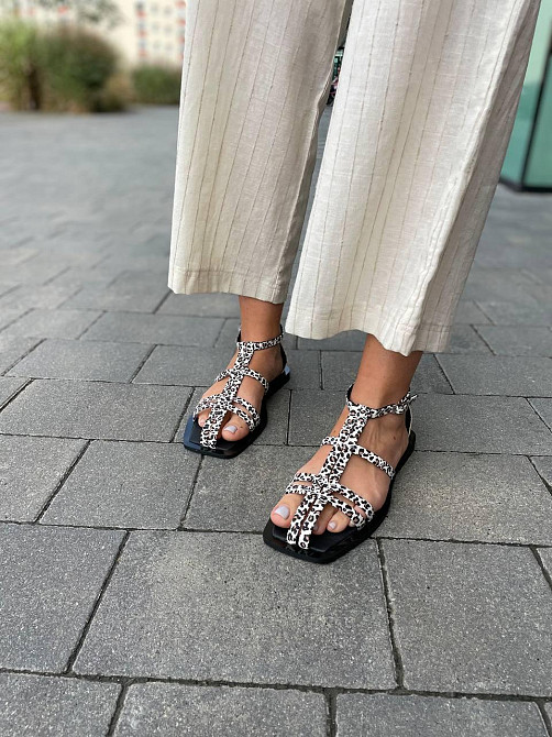 Notta bene Босоніжки жіночі леопардові Notta bene BS-0124 літні шкіряні / Зручне літнє взуття н Коломыя - изображение 3