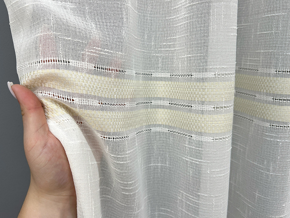 Тюль VR-Textil 2079т Мережка Льон Молочний з бежевим 300х250 см (42-1340) Київ - фото 6