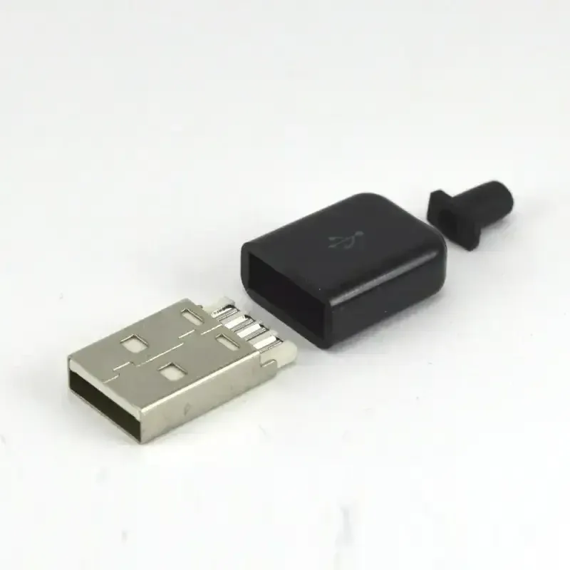 Штекер USB тип A под шнур, бакелит, чёрный Полтава - изображение 1