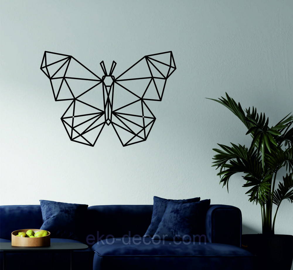 Декоративне настінне Панно «Метелик», Декор на стіну 90*63 см, Чорний Київ - фото 2