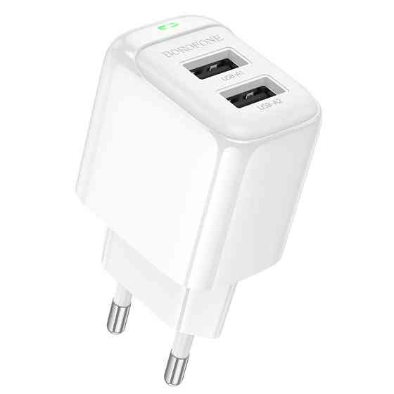Мережевий зарядний пристрій BOROFONE BAS41A Potential dual-port charger White Одеса