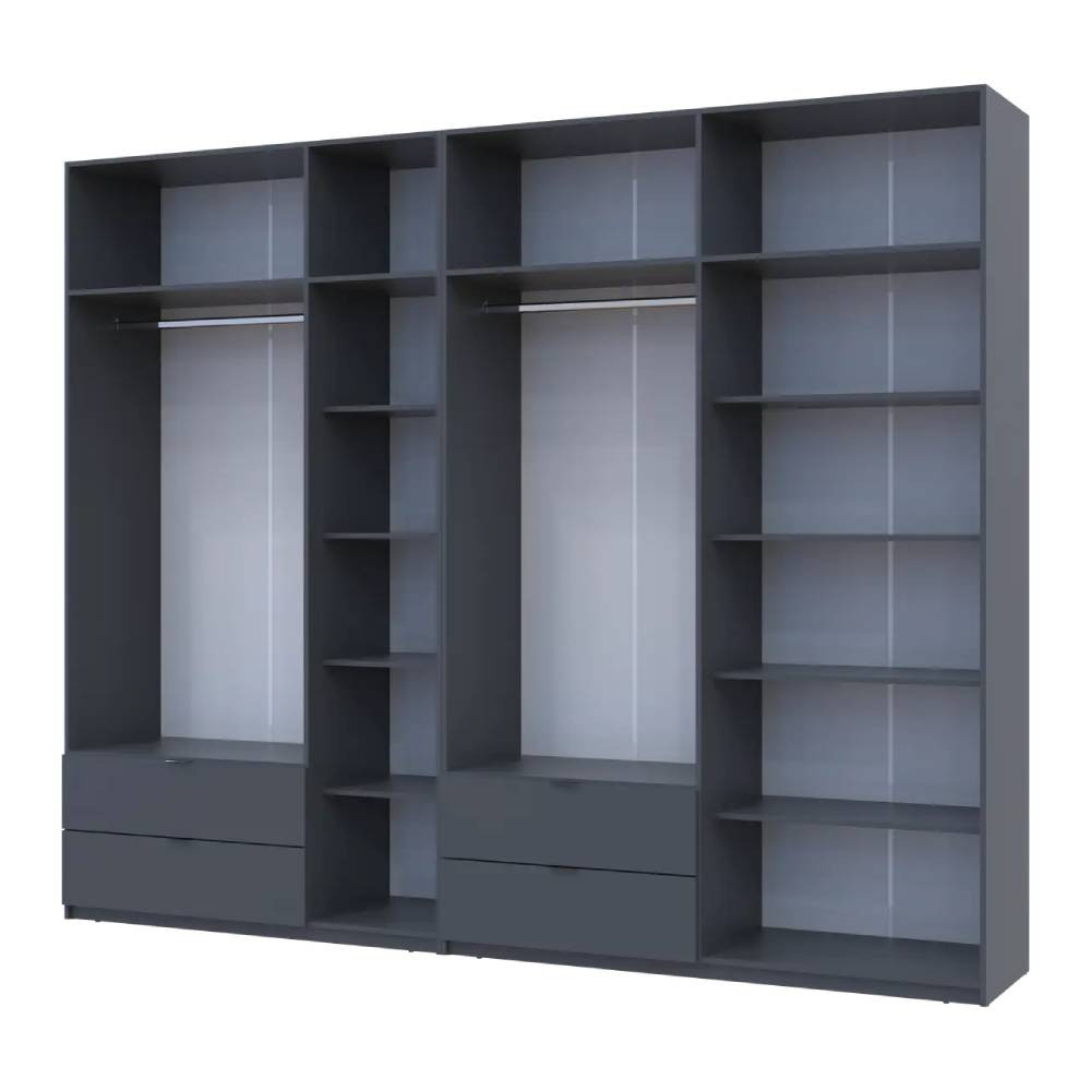 Шкаф для одежды Doros Лукас Графит 3+4 ДСП 295х50х240 DRS-011697 (42005125) Львов - изображение 3