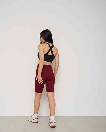 Велосипедки жіночі в рубчик Nicoletta 10075 XXL, Бордовий Київ