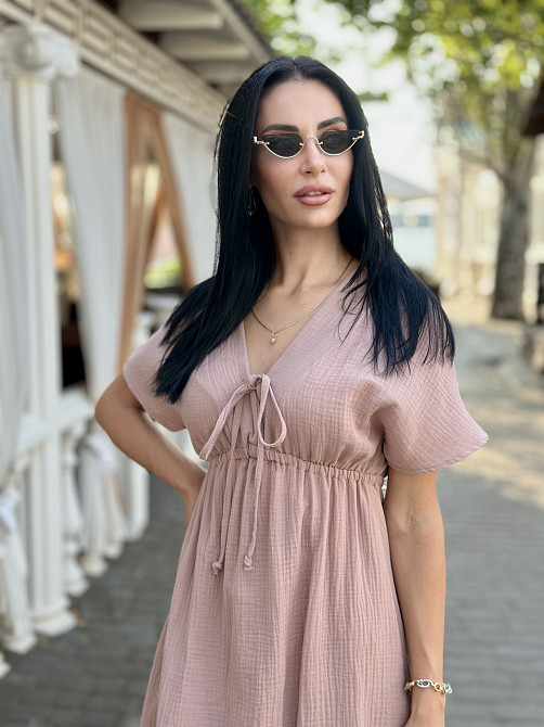 Длинное муслиновое платье 