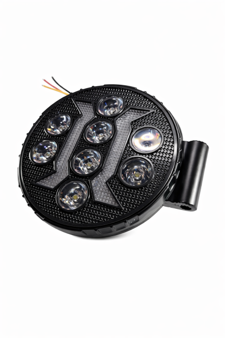 Светодиодная фара StarLight 24A-40W 8 LED 12-24V, белый/желтый свет, круглый, рабочий свет Харьков - изображение 4