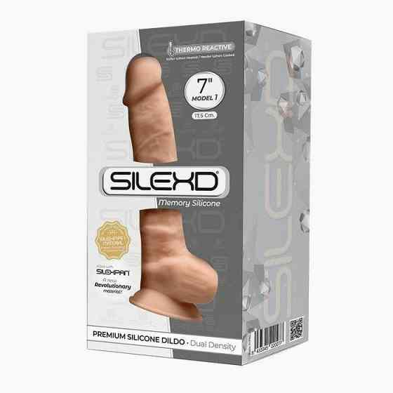 Фалоімітатор SilexD Johnny Flesh (MODEL 1 size 7in), двошаровий, силікон +Silexpan, діаметр 3,8см Sex Aura Київ